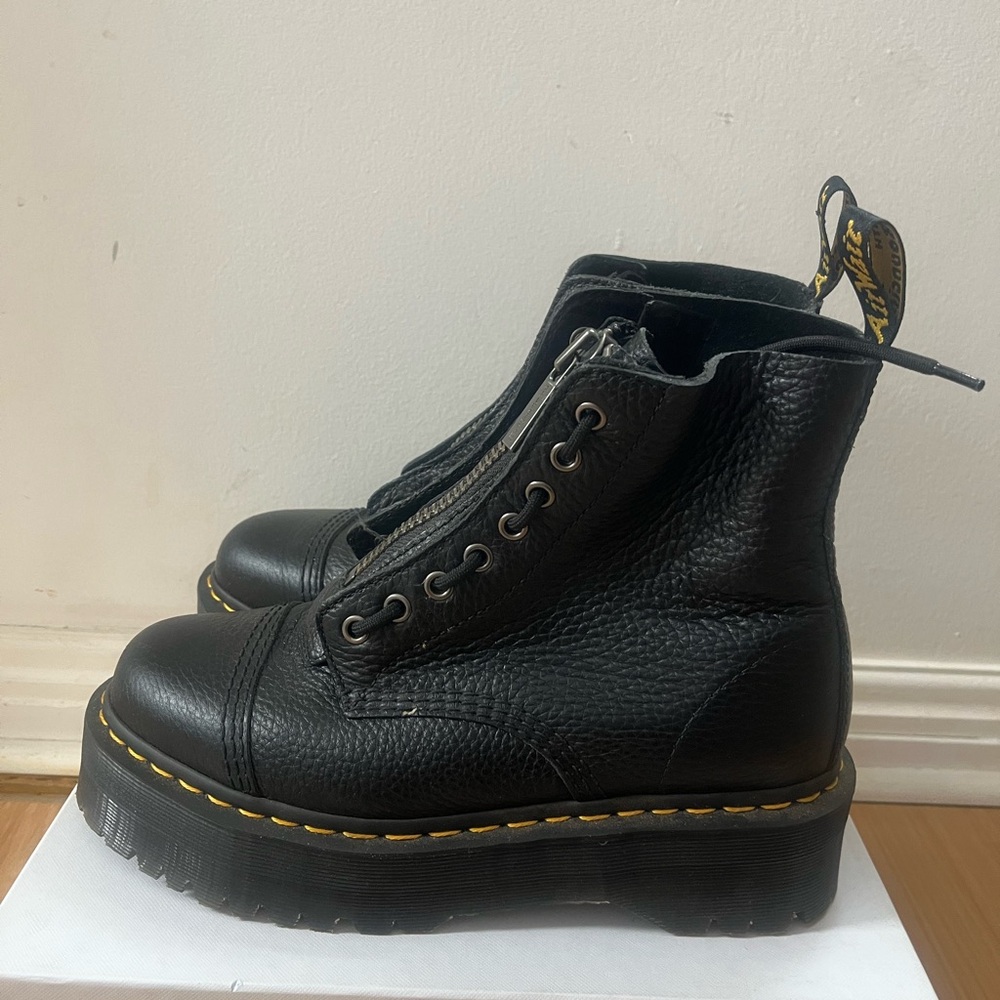 Dr. Martens Sinclair Milled Nappa Leather Platform Boots - Picture 10 of 13